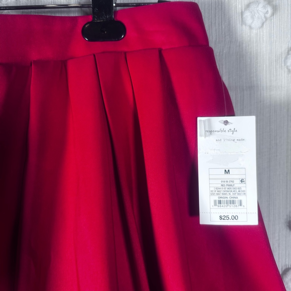 NWT A New Day Women's Red Bubble Mini Skirt Size Medium - Picture 3 of 7